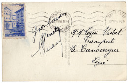 Timbre Non Oblitéré De Monaco - Sur Carte Postale Circulé En 1946 Vers La Canourgue Depuis Monaco - Briefe U. Dokumente