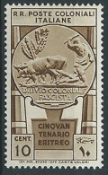 1933 EMISSIONI GENERALI CINQUANTENARIO ERITREO 10 CENT MH * - G090 - Emisiones Generales