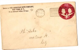 Lettre De New York ( 21.09.1893) To Leity N.Y._ Letter B Back Cancel. - ...-1900