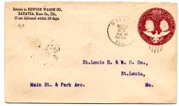 Lettre De BATAVIA (23.11.1893) To Saint Louis  MO Received Back Cancel. - ...-1900