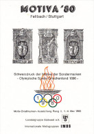 Olympiques 1896 Grece, Feuillet Motiva 1980 Stuttgart Allemagne - Sommer 1896: Athen