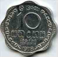 Sri Lanka 10 Cents 1978 KM 140a - Sri Lanka (Ceylon)