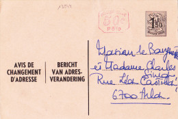 13244# BERICHT VAN ADRESVERANDERING AVIS DE CHANGEMENT D´ ADRESSE LION HERALDIQUE Obl BRUXELLES 1972 - Adreswijziging