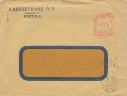 1950 : Gelopen Briefomslag Met Briefhoofd ## KREDIETBANK N.V. – KORTRIJK ##. - Banque & Assurance