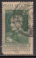 25c Vatican Used 1936, St John Bosco, Catholic Press Exhibition, Christianity, As Scan - Gebraucht