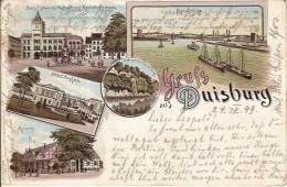 DUISBURG -GRUSS AUS -1899 ( VOIR SCAN-petite Déchirure) - Duisburg