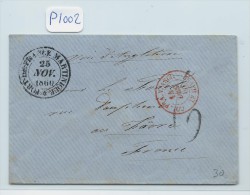 FRANCE  MARTINIQUE PETITE ENVELOPPE  POUR LA FRANCE  1860  A ETUDIER VOIR DESCRIPTION ET SCANS - Storia Postale