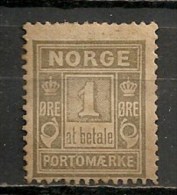 Timbres - Norvège - 1889/1914 - Taxe - 1 Ore - - Used Stamps