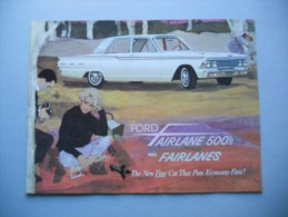 Ford Fairlane 500S 1962 Depliant Originale Factory Brochure Catalog Prospekt - Altri & Non Classificati