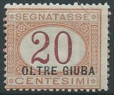 1925 OLTRE GIUBA SEGNATASSE 20 CENT MNH ** - K80 - Oltre Giuba