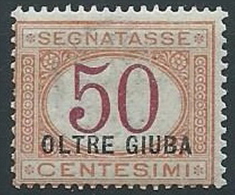 1925 OLTRE GIUBA SEGNATASSE 50 CENT MNH ** - K80 - Oltre Giuba