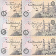 EGYPT 50 PT PIASTRES 1987 1989 1990 1991 1992 1993 P58b SIG/18 LOT X6 UNC DIFFERENT DATES - Aegypten