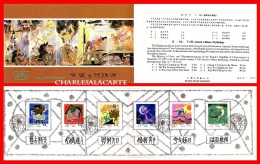 CHINA 1987 ANCIENT CHINESE MYTHOLOGY SPECIAL FOLDER BOOKLET COMPLETE SET FIRST DAY CANCEL - Briefe U. Dokumente