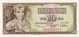 Yugoslavia 10 Dinara 1978.UNC ZA Prefix , Replacement Banknote.Rare ! - Jugoslawien