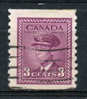 Canada 1948 3 Cent King George VI War Coil Issue #280 - Andere & Zonder Classificatie