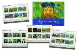 Nederland 2015   Vincent Van Gogh Jaar  4 Velletjes Sheetlets  Postfris/mnh/sans Charniere - Ongebruikt