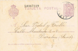 11262. Entro Postal MASNOU (Barcelona) 1927. Alfonso XIII - 1850-1931