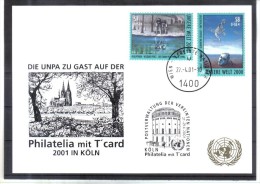 WIT358 UNO WIEN 2000  MICHL 307/08   WEISSE KARTE - White Cards - Brieven En Documenten