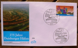 ALLEMAGNE Port, Ports, Bateaux, Duisbourg. Yvert 1390 Sur FDC. - Altri (Mare)