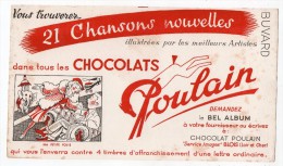 Buvard - Chocolat Poulain - 21 Chansons Nouvelles - Ma Petite Folie - Kakao & Schokolade