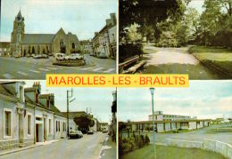 CPM MAROLLES LES BRAULTS , Multivue - Marolles-les-Braults