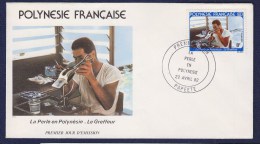 FRANCE. TIMBRE. POLYNESIE FRANCAISE  COLONIE DOM TOM FDC FLEUR DE COIN - FDC