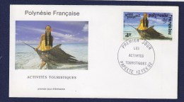 FRANCE. TIMBRE. POLYNESIE FRANCAISE  COLONIE DOM TOM FDC FLEUR DE COIN - FDC