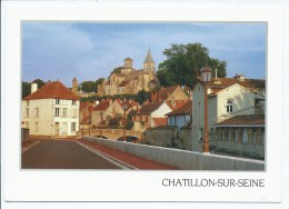 CP CHATILLON SUR SEINE, VILLE JUMELEE AVEC ESNEUX, WALCOURT (BELGIQUE) ET RATZEBURG (ALLEMAGNE), COTE D'OR 21 - Chatillon Sur Seine