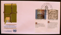 NATIONS UNIES, PEINTURE, Yvert 199/200 . Fdc , Enveloppe Premier Jour. 16/11/1989 - Altri & Non Classificati