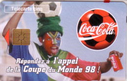 FRANCE PRIVEE GN 437 COCA COLA FOOTBALL FRANCE 98 NSB MINT IN BLISTER - 5 Einheiten