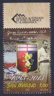 2013 SAN MARINO "120 ANNI DEL GENOA CALCIO" SINGOLO ANNULLO PRIMO GIORNO - Oblitérés