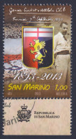 2013 SAN MARINO "120 ANNI DEL GENOA CALCIO" SINGOLO ANNULLO PRIMO GIORNO - Gebraucht