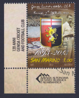 2013 SAN MARINO "120 ANNI DEL GENOA CALCIO" SINGOLO ANNULLO PRIMO GIORNO - Usados