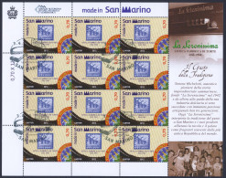 2013 SAN MARINO "MADE IN SAN MARINO: LA SERENISSIMA SPA" MINIFOGLIO ANNULLO PRIMO GIONO - Usados