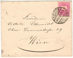 UNGHERIA - Hungary - 1891 - 5 - Viaggiata Da Nyitra Per Wien, Austria - Storia Postale