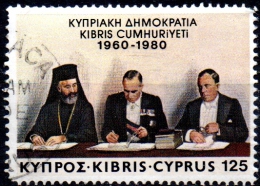 CYPRUS 1980 20th Anniv Of Republic Of Cyprus - 125m - Signing Treaty Of Establishment  FU - Used Stamps