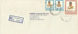 Brunei 1988 Registered Cover With 40c X 2 And $ 1.00 Stamps - Brunei (1984-...)