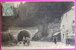 Cpa Bussang Le Tunnel Côté Alsacien Carte Postale Animée Attelage Vosges 88 - Col De Bussang