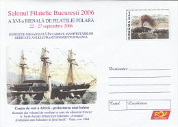 10225- WHALES HUNTING, SHIPS, COVER STATIONERY, 2006, ROMANIA - Baleines
