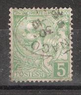 MONACO, 1901, Yvert N° 22, Prince Albert 1 Er,  5 C Vert Jaune, Obl TB, Cote 0,6 Euros - Usados