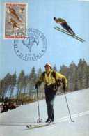 Carte 1° Jour, Jeux Olympiques Grenoble1968 Inauguration,Saut A Ski Et Fond,obliteration,timbre - Juegos Olímpicos