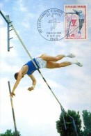 Carte 1° Jour,Championnat D'Europe D'athletisme,Saut A La Perche,Paris 1970, Obliteration,timbre - Juegos Olímpicos