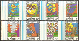 Zaire 1982 Mi# 747-754 ** MNH - 13th World Telecommunications Day - Ungebraucht