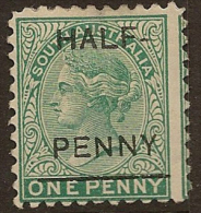 SOUTH AUSTRALIA 1882 1/2 On 1d QV SG 181 HM #KB48 - Mint Stamps
