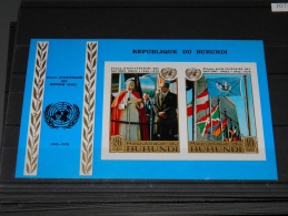 Burundi - 1970 UNO Block IMPERFORATE MNH__(TH-10756) - Unused Stamps