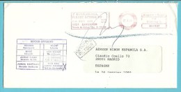Brief Verzonden Vanuit P.B.BOX 343 / Zaventem (privepost), -> ESPAGNE Met Stempel RETOUR-DEVUELTO - 1980-1999