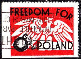 POLAND FREEDOM For POLAND Label Used - Verschlussmarken Der Befreiung