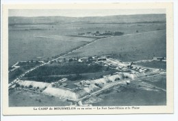 CPSM CAMP DE MOURMELON VUE EN AVION, VUE AERIENNE SUR LE FORT ST SAINT HILAIRE ET LA PLAINE, MARNE 51 - Mourmelon Le Grand