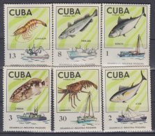 1975.10- * CUBA 1975. MNH. INDUSTRIA PESQUERA. FISH. PECES. LANGOSTA. - Used Stamps
