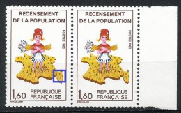 F 2202 + A  **  Paire Bdf  Sans Le 7  20.80 - Unused Stamps